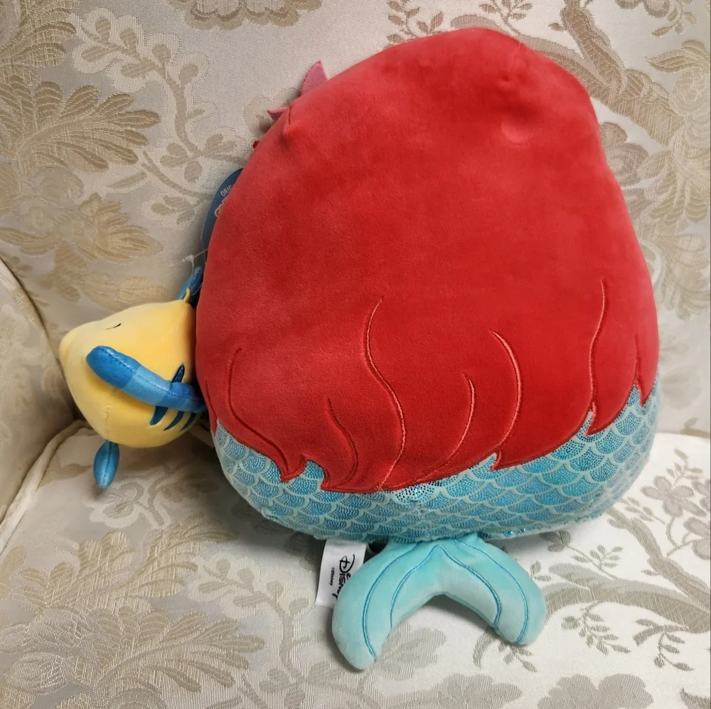 Squishmallow Ariel and Flounder Disney Squishmallows 10” and 4”